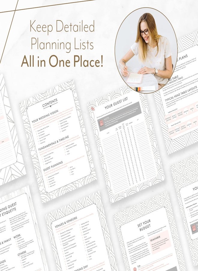 Your Perfect Day Wedding Planner Book and Organizer - Wedding Planner Book - Bridal Planning Binder with Countdown Calendar - Bride Gifts - (MARBLED) - Image 4